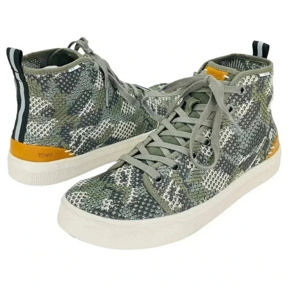 Toms Mens Sneaker 8M Trvl Lite Dusty Flecktarn Camo High Top - Picture 8 of 11